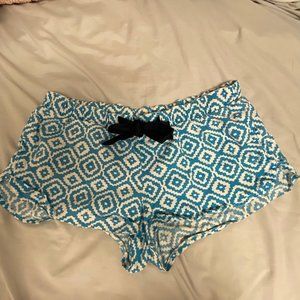 Old Navy XS Blue and White Pajama Shorts
